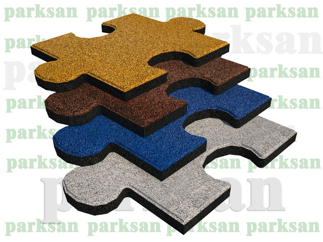 Rubber Parquet Flooring / 61006 - RUBBER TILE FLOOR PUZZLE SPECIAL COLOR CHART